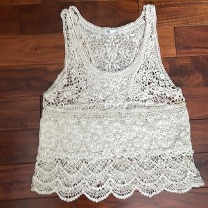 Cotton crocheted tank top